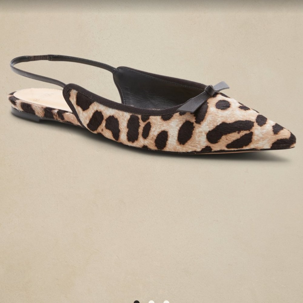 Alexandre Birman Leopard Slingback Flats